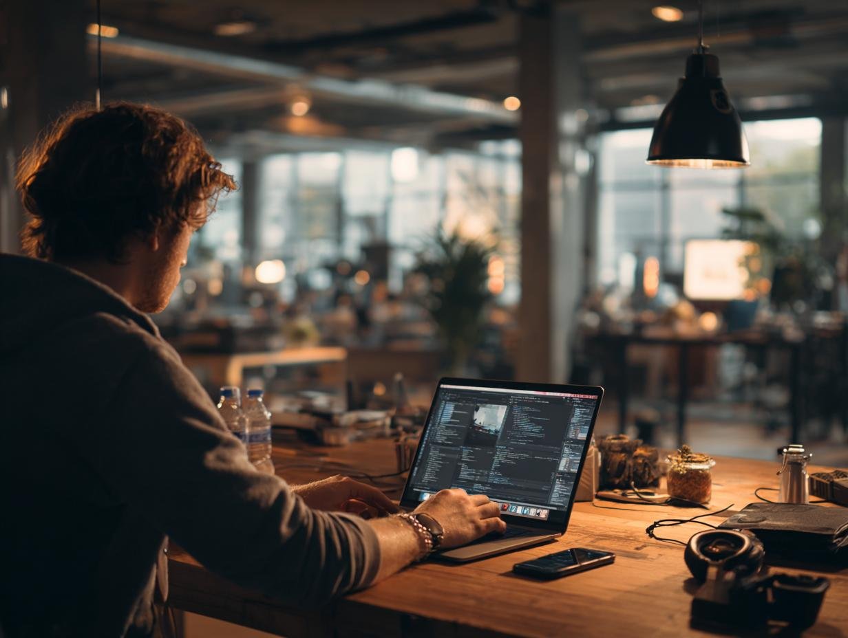 Mobile app development workspace